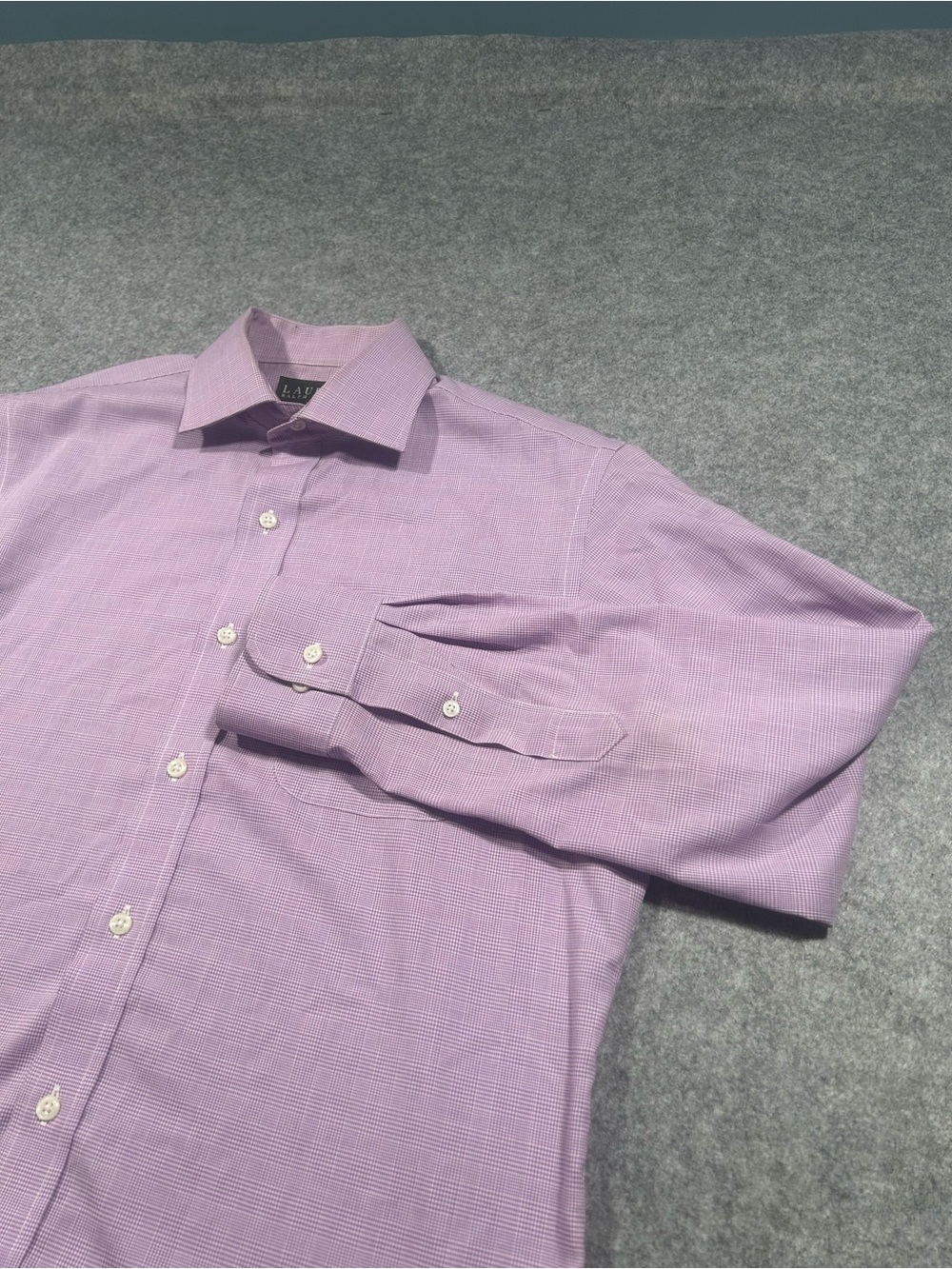 Eton Lavender Check Dress Shirt - Men's Long Sleeve Ralph Lauren S15